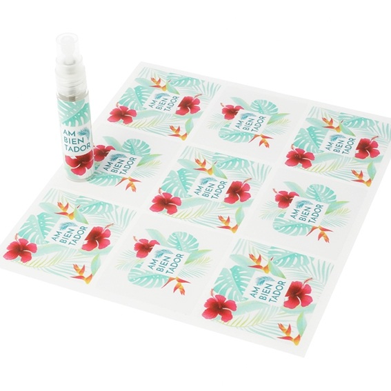 Tropical print stickers