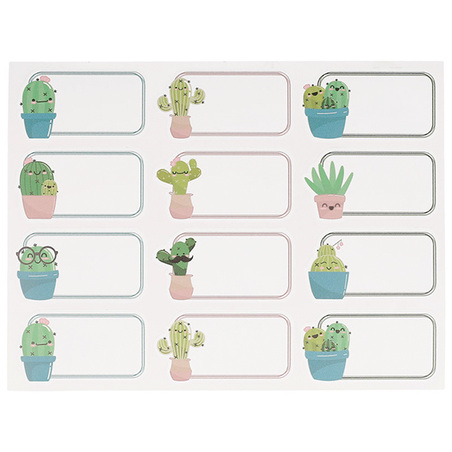 Cactus stickers to write on top