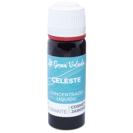 Colorante celeste liquido concentrado para cosmetica y jabon