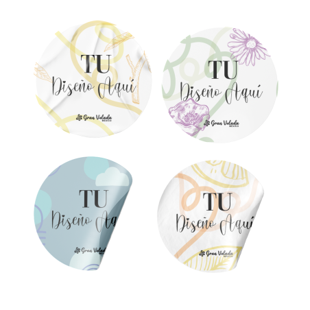 Etiquetas redondas personalizadas para boda, pegatinas de círculo